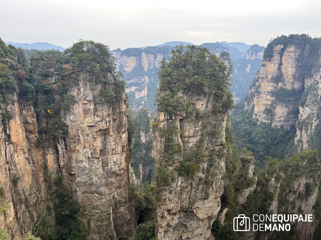 Detalle de las montañas Aleluya en Yuanjiajie (montañas Avatar)
