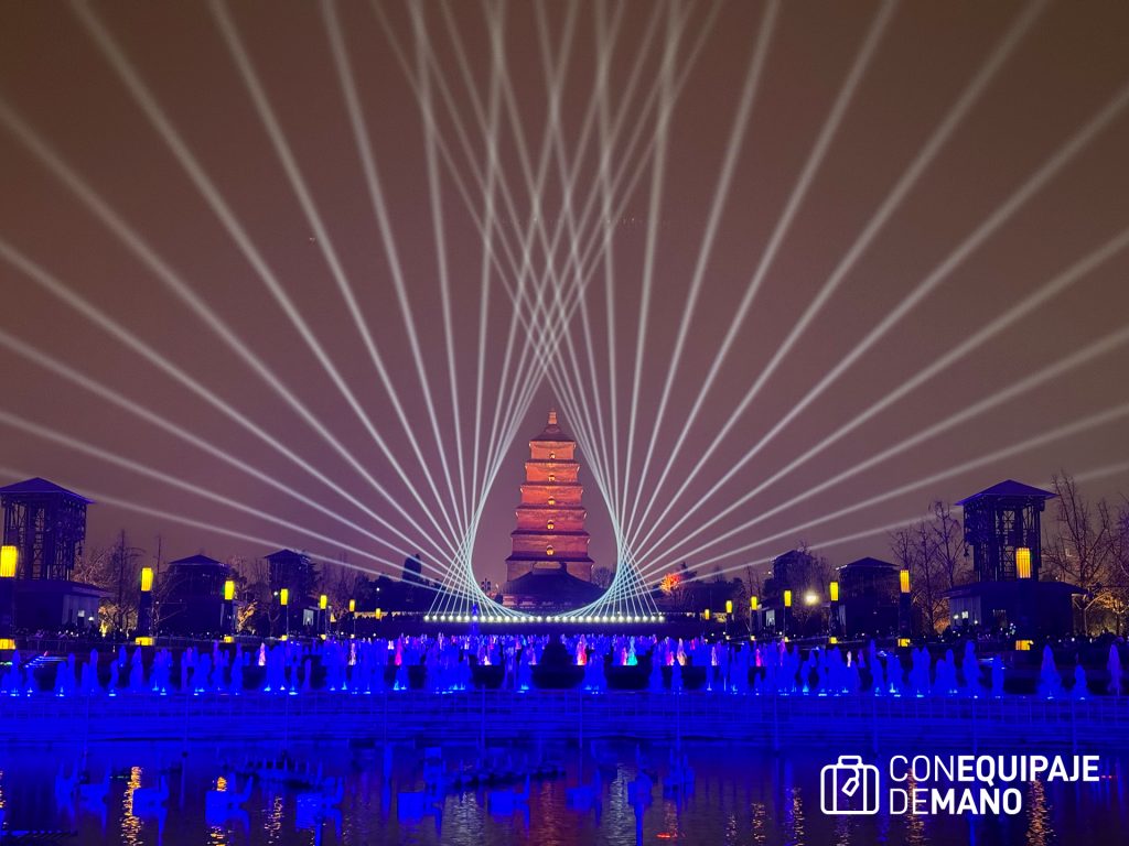 Espectáculo de luces en la Gran Pagida de Xi'an